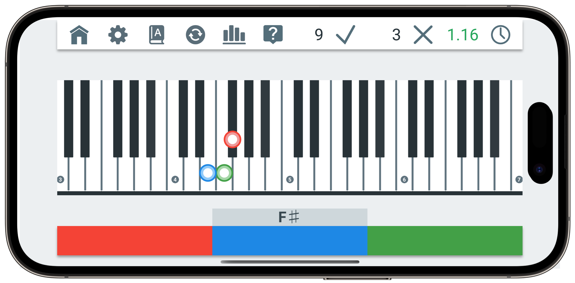 Pianolytics practice mode